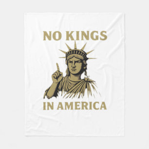 No Kings In America Statue Of No Kings Day Protes Fleece Blanket