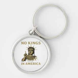 No Kings In America Statue Of No Kings Day Protes Keychain