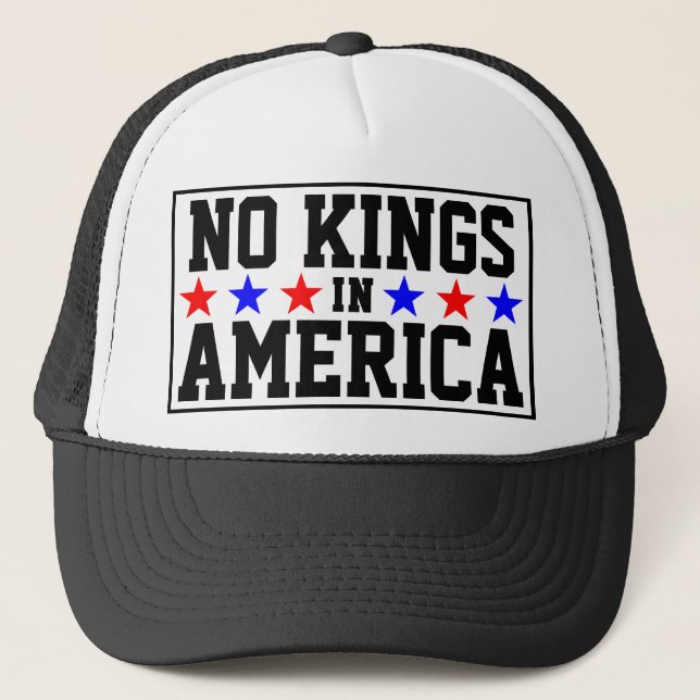 No Kings in America Trucker Hat (Front)