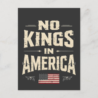 No Kings in America Trump Politic Humour  Postcard