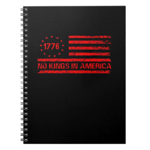 No Kings In America United States Independence Cla Notebook