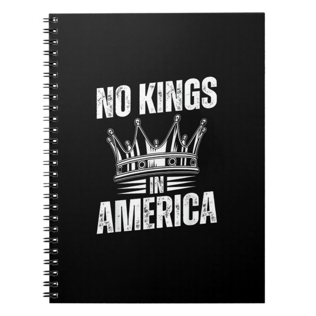 No Kings In America United States Independence Vin Notebook (Front)