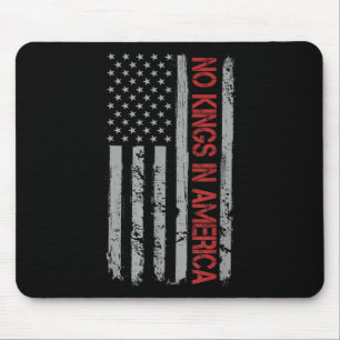 No Kings In America Us Flag Vintage Mouse Pad