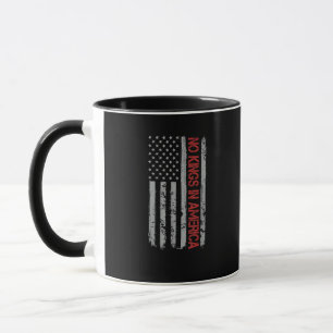 No Kings In America US Flag Vintage Retro Style Mug
