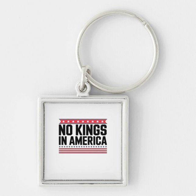No Kings In America USA Bold Design Keychain (Front)