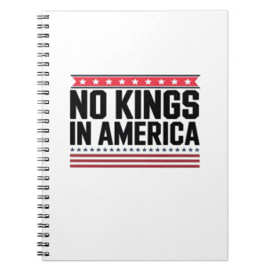 No Kings In America USA Bold Design Notebook