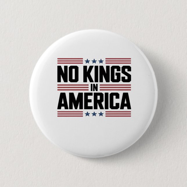 No Kings In America USA Creative Style 2 Inch Round Button (Front)