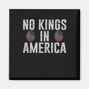 No Kings In America USA Flag Fingerprint Creative Magnet