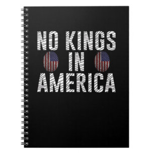 No Kings In America USA Flag Fingerprint Creative  Notebook