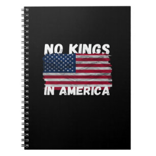 No Kings In America USA Flag Freedom Classic Notebook