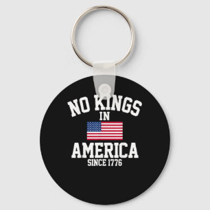 No Kings In America USA Flag Retro Cool Style Keychain