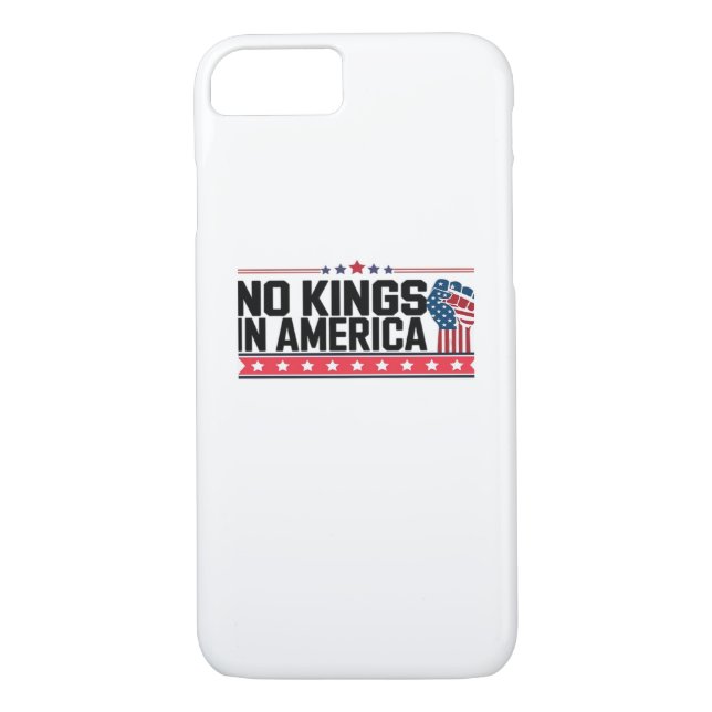 No Kings In America USA Minimal Clean Case-Mate iPhone Case (Back)