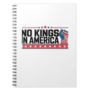 No Kings In America USA Minimal Clean Notebook