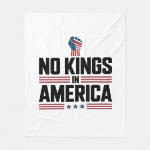 No Kings In America USA Retro Classic Fleece Blanket