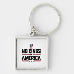 No Kings In America USA Retro Classic Keychain