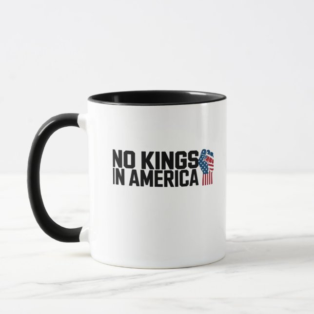 No Kings In America USA Vintage Graphic Mug (Left)