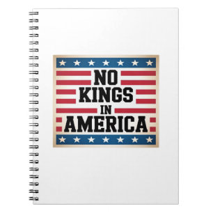 No Kings In America USA Vintage Graphic Notebook