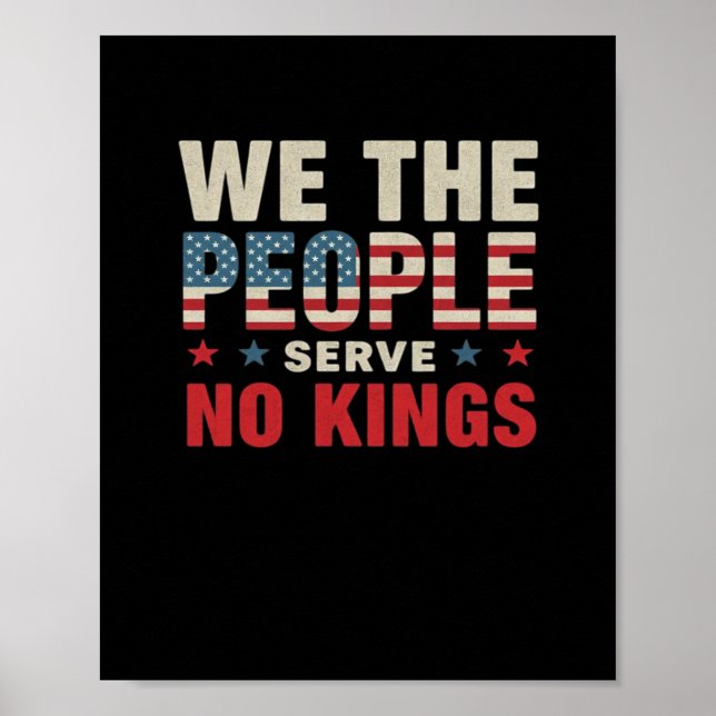 No Kings In America We The People Classic Poster (Front)