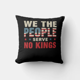 No Kings In America We The People Classic Throw Pillow
