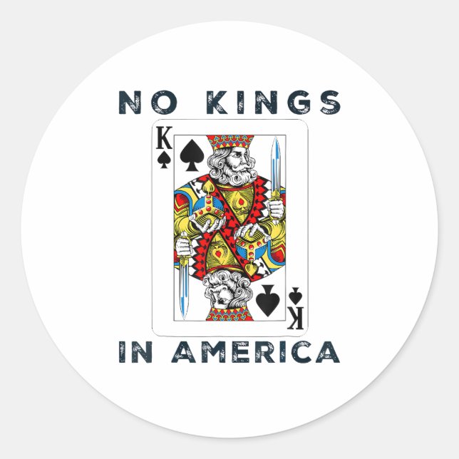 No Kings In America We The People Creative Style Classic Round Sticker (Front)