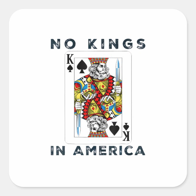 No Kings In America We The People Creative Style Square Sticker (Front)
