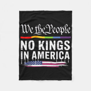 No Kings In America We The People Lgbt Fleece Blanket