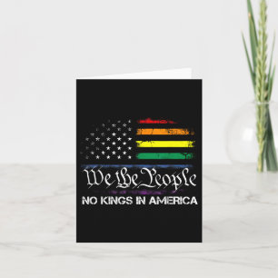 No Kings In America We The People Political Flag M Card