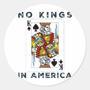 No Kings In America We The People Political Men Wo Classic Round Sticker