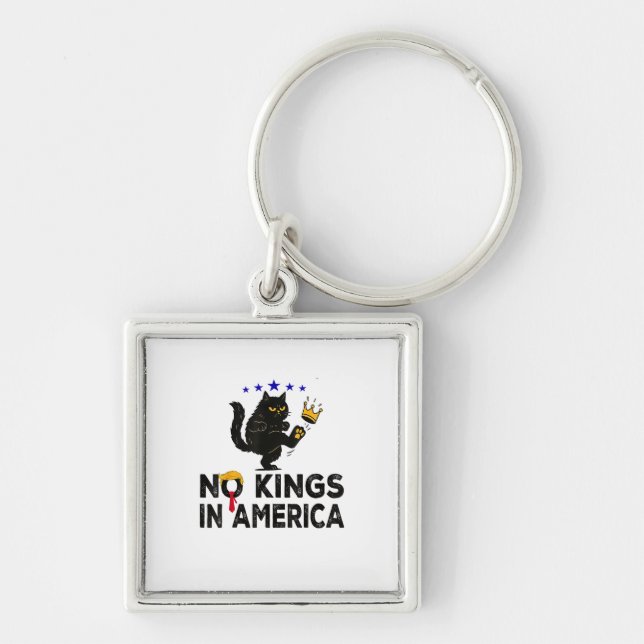 No Kings In America We The People Political Minima Keychain (Front)