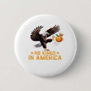 No Kings In America We The People Political Retro 2 Inch Round Button