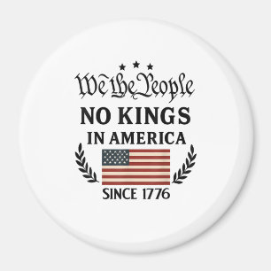 No Kings In America We The People Political Retro Magnet