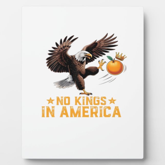 No Kings In America We The People Political Retro  Plaque (Front)