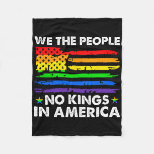 No Kings In America We The People Political Shirt Fleece Blanket