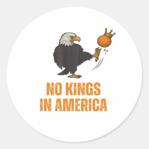 No Kings In America We The People Political Vintag Classic Round Sticker