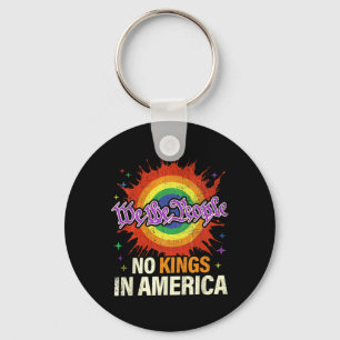 No Kings In America We The People Political Vintag Keychain