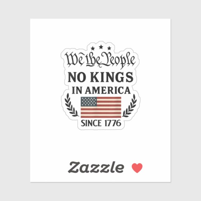 No Kings In America We The People Retro Classic (Sheet)