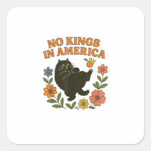 No Kings In America We The People Retro For Girl C Square Sticker