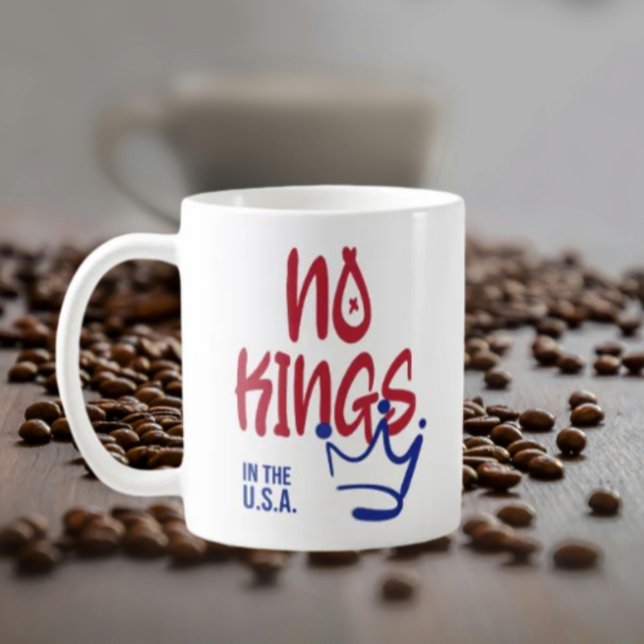 No Kings in the U.S.A. Classic Mug – Red & Blue (Creator Uploaded)