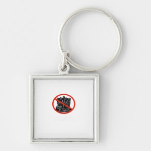 No Kings In The USA America Say No King Classic Re Keychain