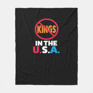 No Kings In The USA Fleece Blanket