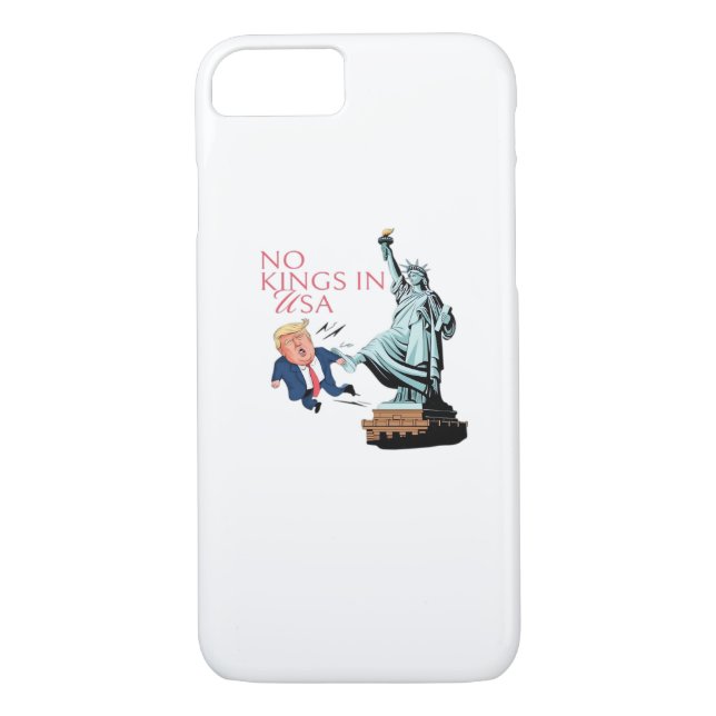 No Kings In USA Statue Of Kicking Out Fump Classic Case-Mate iPhone Case (Back)