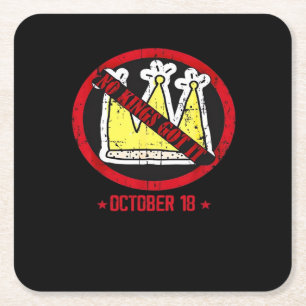 No Kings It Classic Creative Style Square Paper Coaster