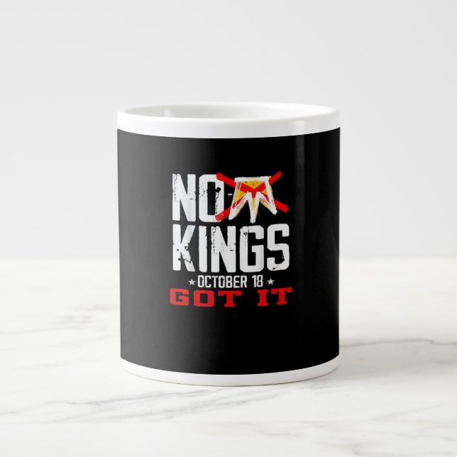 No Kings It Classic Minimal Design Large Coffee Mug (Front)