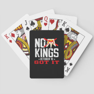 No Kings It Classic Minimal Design Playing Cards