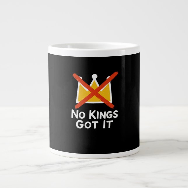 No Kings It - Defiant To The People Anti-Tyranny 1 Large Coffee Mug (Front)