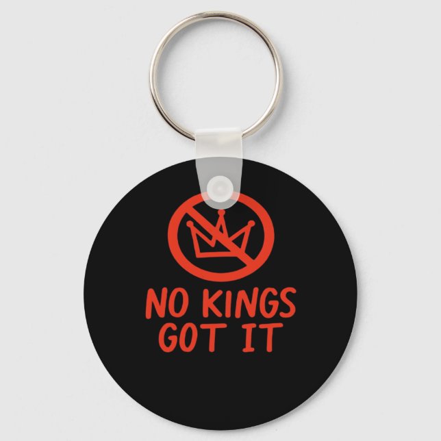 No Kings It Patriotic Style Keychain (Front)