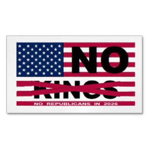 NO KINGS  	Magnetic BUSINESS CARD