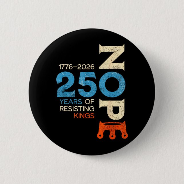 No Kings March 28 2026 Protest Sign 2 Inch Round Button (Front)