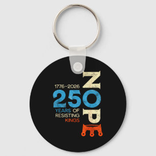 No kings march 28 2026 protest sign keychain