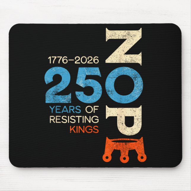 No Kings March 28 2026 Protest Sign Mouse Pad (Front)